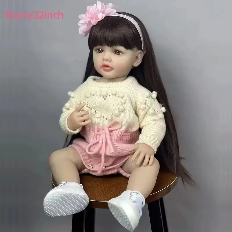 Реалістична Кукла Реборн 55 см повністю вінілова Doll Reborn Baby К0100215 - фото 2