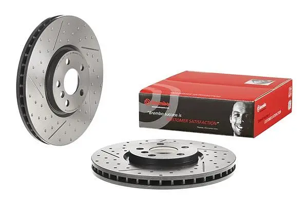 Диск тормозной вентилируемый перфорированный Mini 13-25г Brembo ( 09.D179.21 ) - фото 2