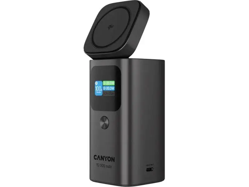 Зовнішній акумулятор (Power Bank) Canyon OnPower 150 Qi2 Magnetic (CNS-CPB150DG) - фото 7
