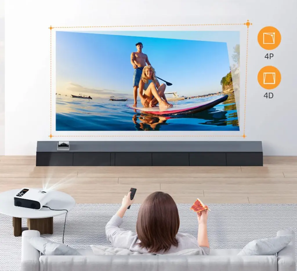 Домашній портативний проєктор YABER Pro V8 4K з Wi-Fi 6 та Bluetooth 5.0 - фото 9
