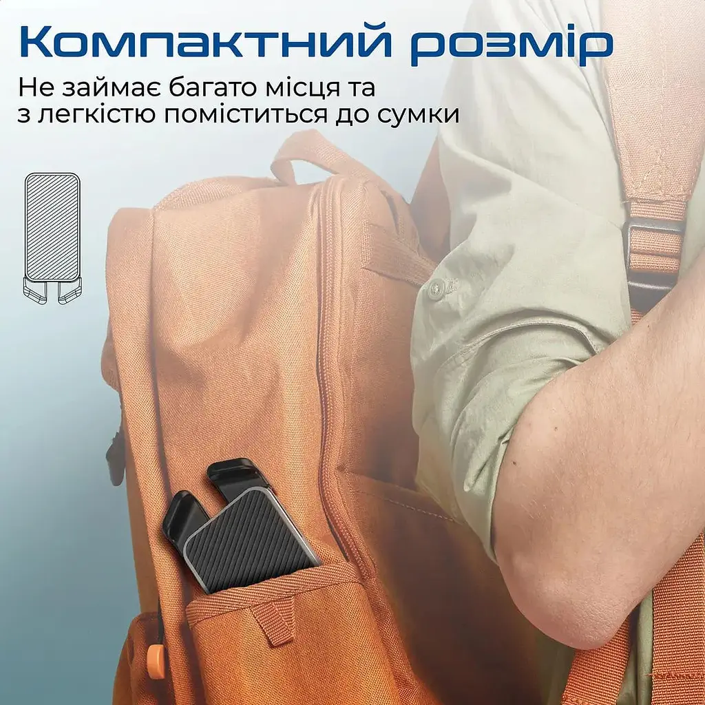 Підставка для ноутбука Promate iдставка для ноутбука PocketMount Grey (pocketmount.grey) - фото 5