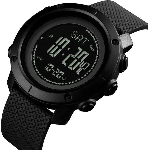 Наручний годинник чоловічий Skmei 1427 Black ABS (12376) - фото 3