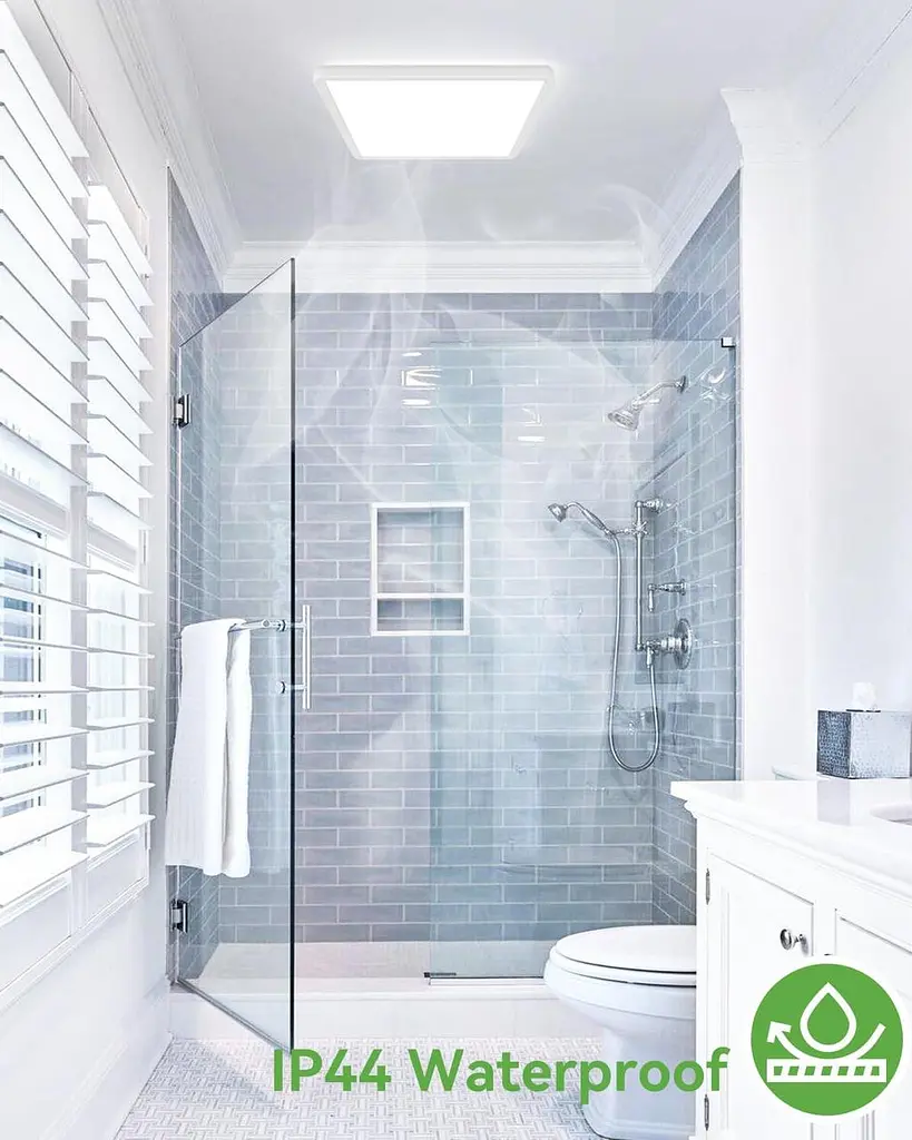 Стельовий світильник zemty 2 Pack 18CM LED  3000K/4000K/6500K, 15W 1500LM Black Square Flush Bathroom Lights, водонепроникний - фото 5