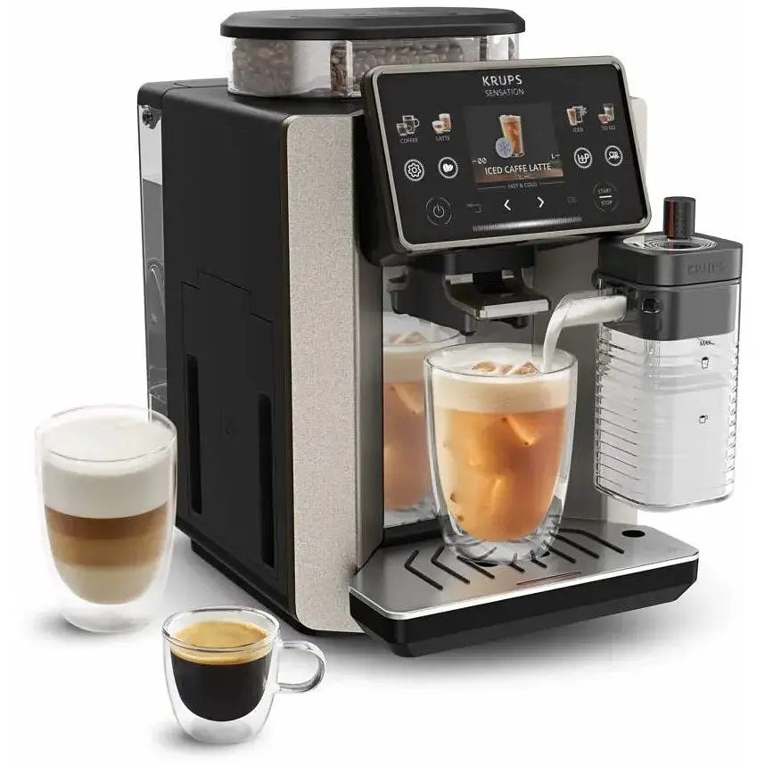 Кавомашина Krups Sensation Elite Hot&Cold 1.7 л сріблясто-чорна (EA917EE0) - фото 2
