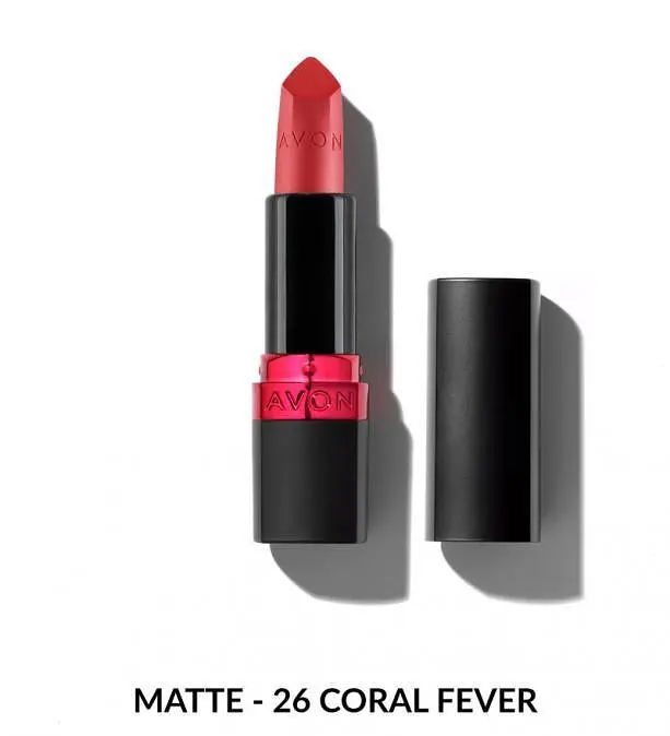 Зволожувальна матова губна помада Avon «Ультра», 26M Мідний корал//Coral Fever, 3,6 г