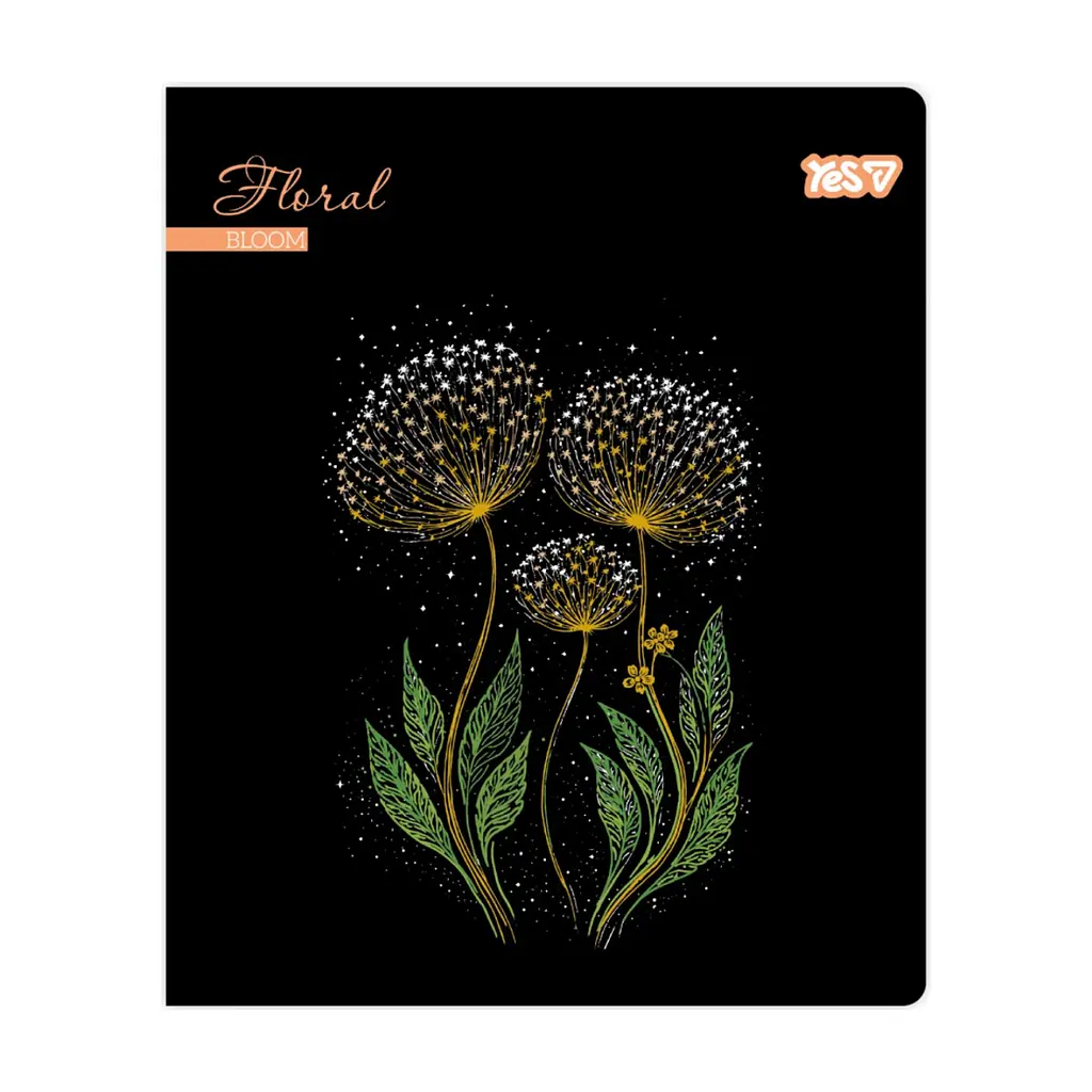 Зошит Yes Floral bloom А5 24 аркушів клітинка (768592), в асортименті - фото 3