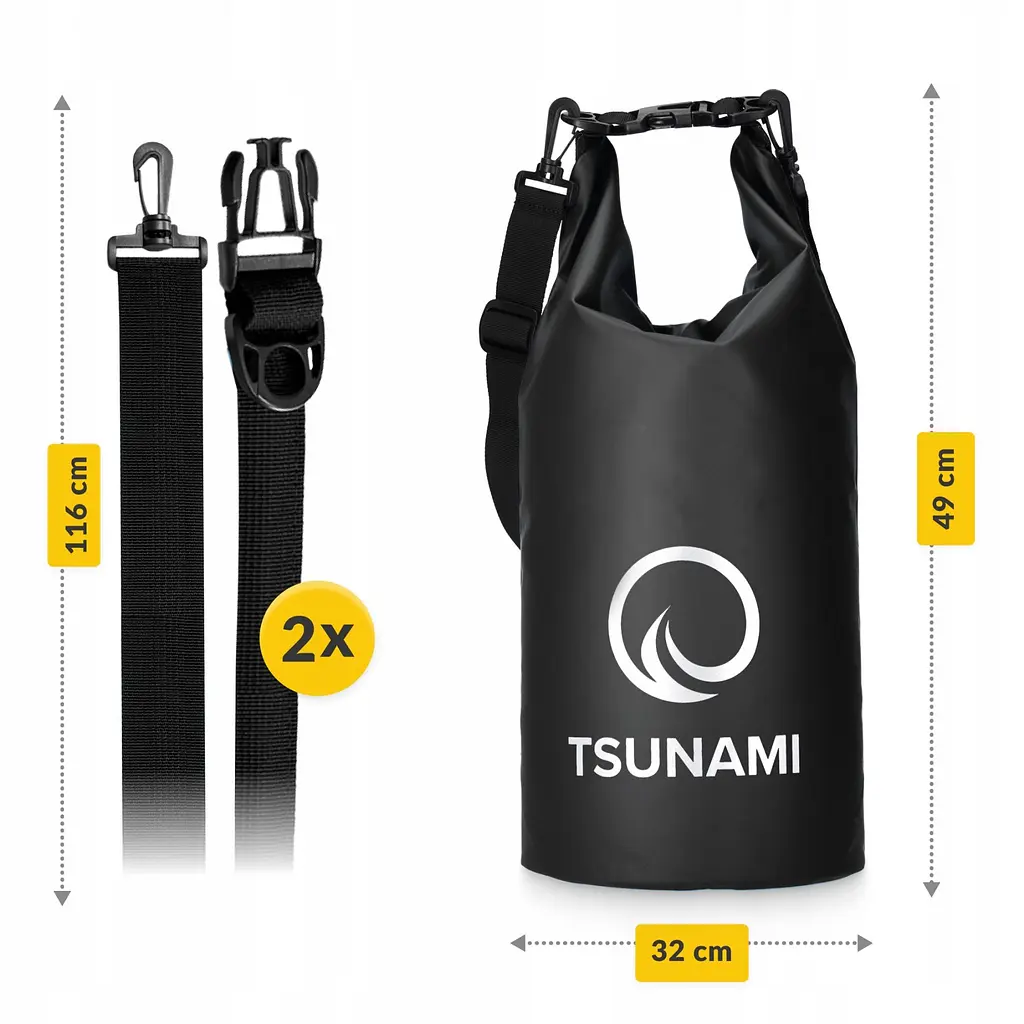 Гермомішок TSUNAMI Dry Pack 10 л водозахисний TS013 (P-5905973400039) - фото 2