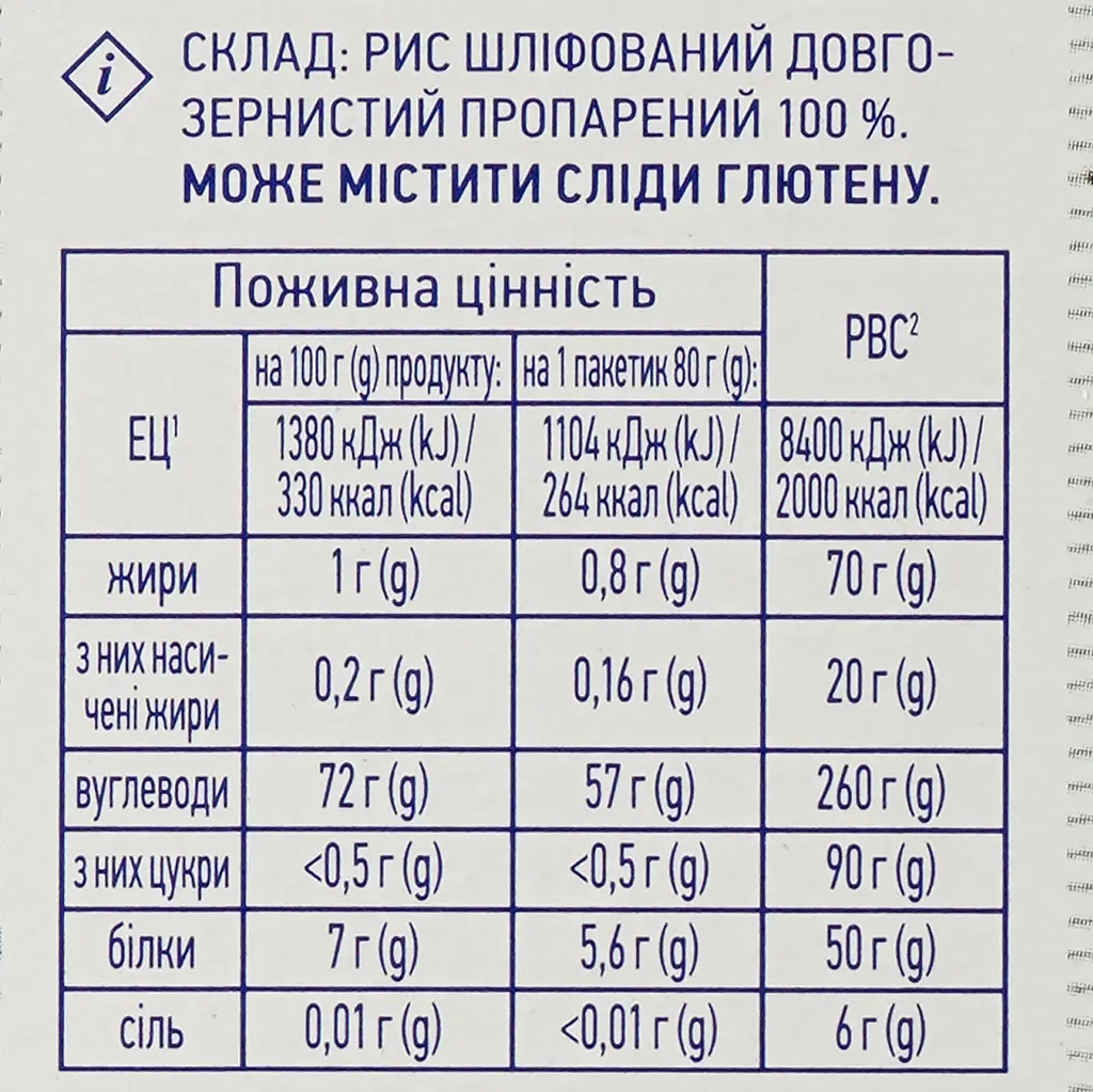 Рис шлифованный Премія длиннозернистый, пропаренный, 5 пакетов по 80 г (913934) - фото 3