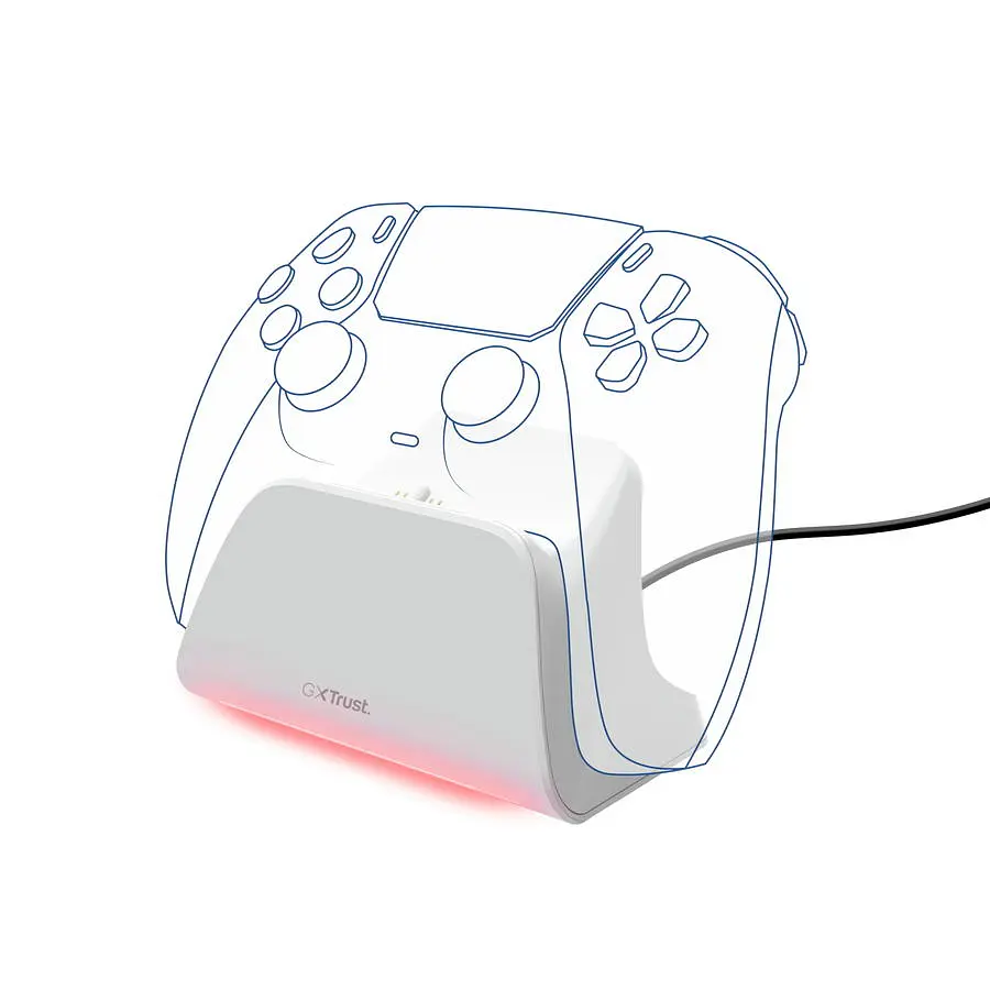 Trust Зарядна станція для геймпаду Trust GXT 255W for PS5, білий - фото 3
