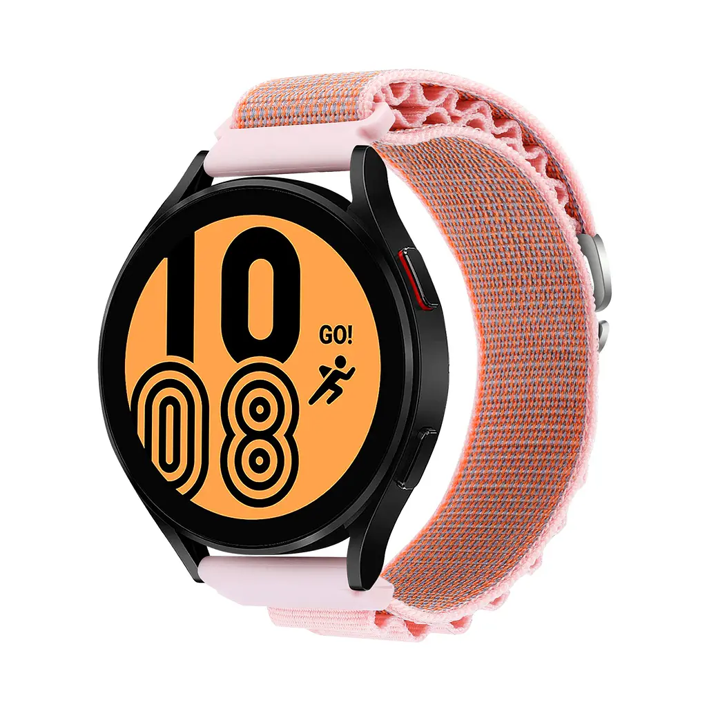 Ремінець для Samsung Galaxy Watch 5 44mm - рожевий Watchbands NormalCloth ширина кріплення 20мм нейлоновий (W24-2WB77687167) - фото 4