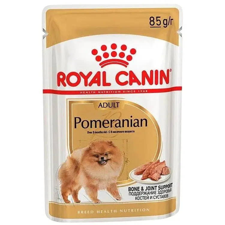 Влажный корм для взрослых собак породы Померанский шпиц Royal Canin Pomeranian Loaf 1.02 кг (12 шт. х 85 г) - фото 2