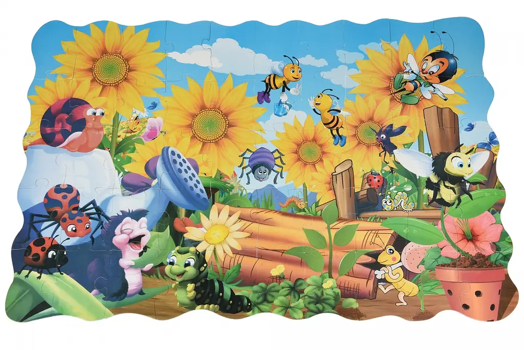 Пазл-розмальовка Same Toy Жуки на задньому дворі, 50 елементів (2032Ut) - фото 2