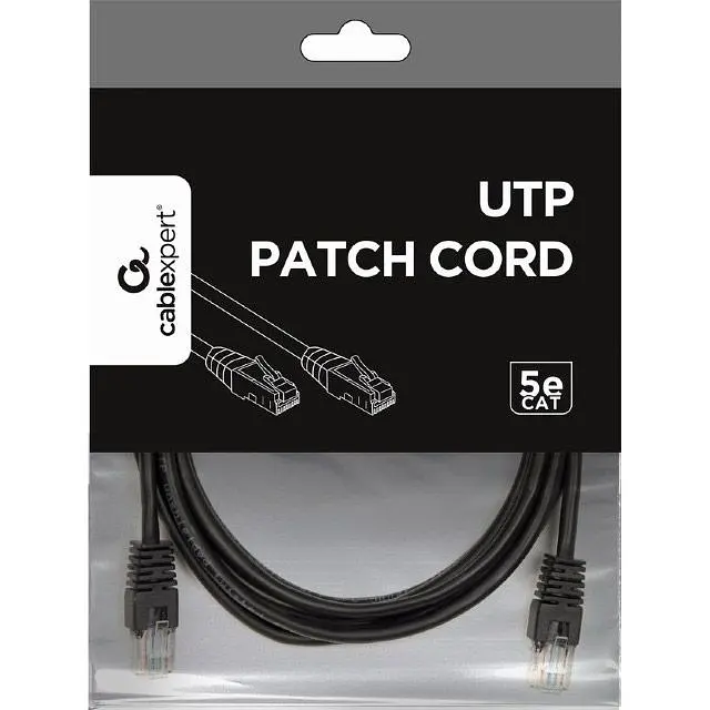 Патч-корд Cablexpert UTP CAT5e 3м Black (PP12-3M/BK) [67349] - фото 3
