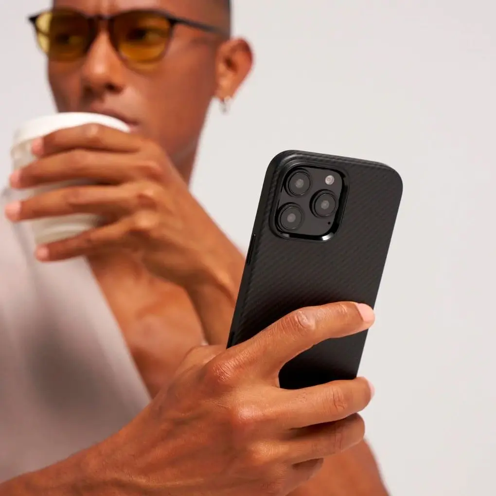 Чохол Pitaka Military-Grade Protective Case Twill 600D для Apple iPhone 16 Pro Black/Grey (KI1601PPA) [132154] - фото 3