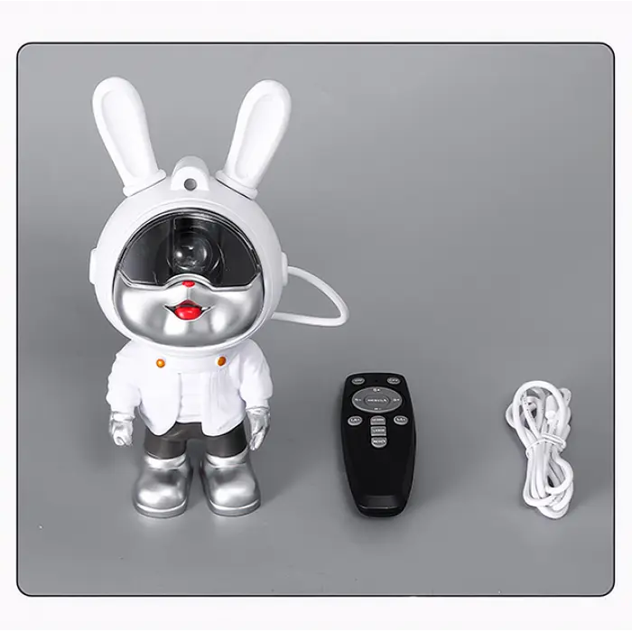 Світильник нічник Астронавт у формі кролика-космонавта Rabbit Star 23 см з ефектом зоряного неба та пультом - фото 5