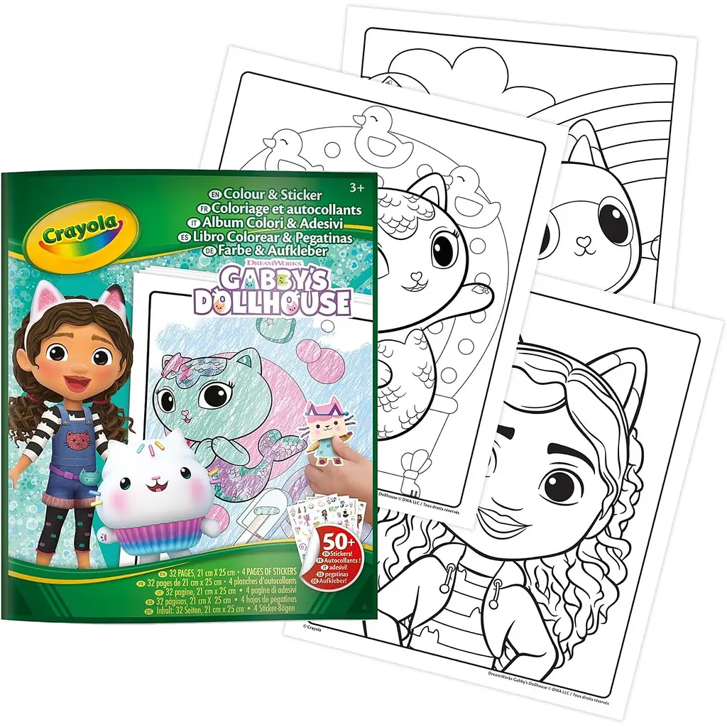 Раскраска Crayola Gabby's Doll's House 32 страницы и 4 страницы наклеек - фото 3