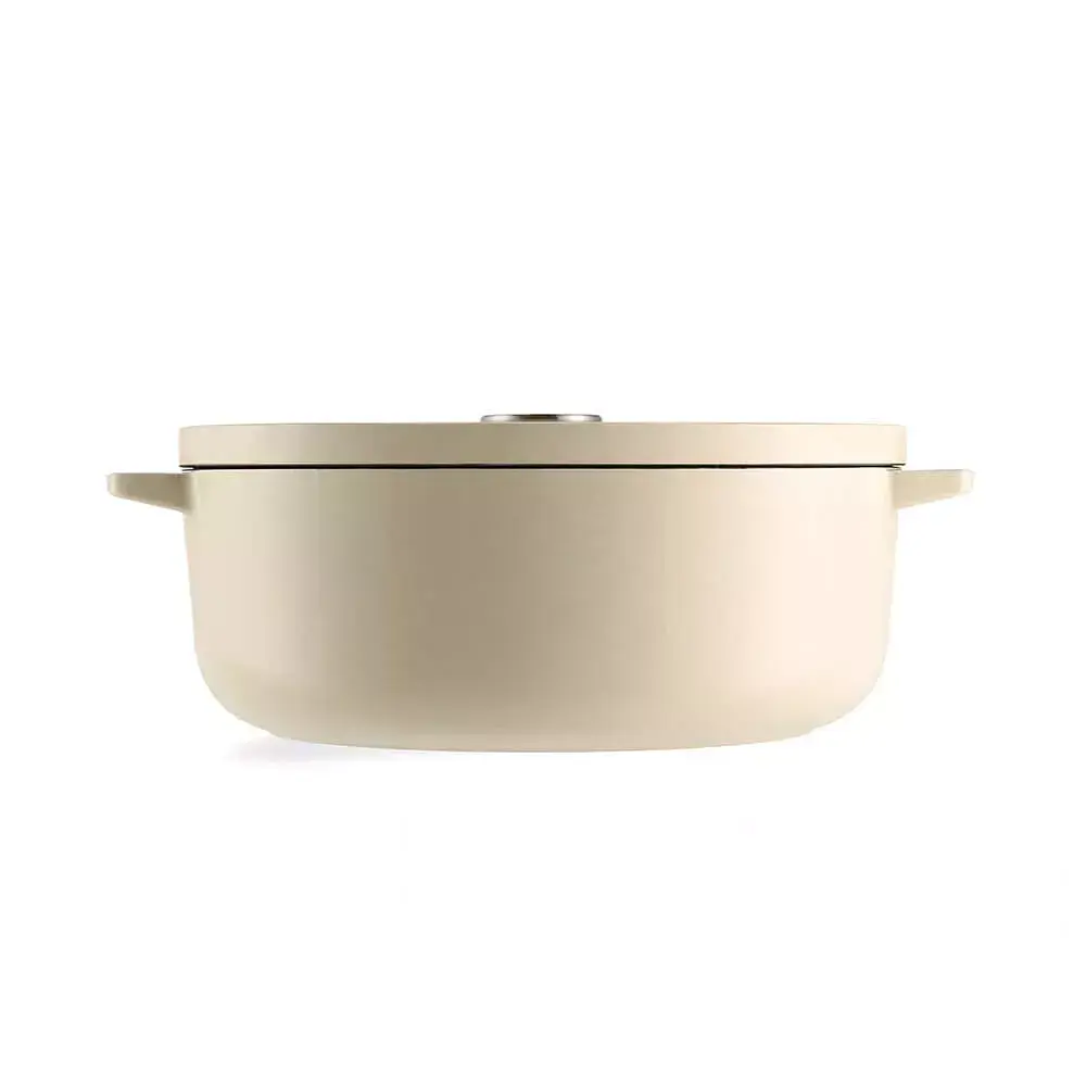 Гусятниця чавунна з кришкою KitchenAid 30 см 5,6 л колір мигдальний крем (CC006062-001) - фото 2
