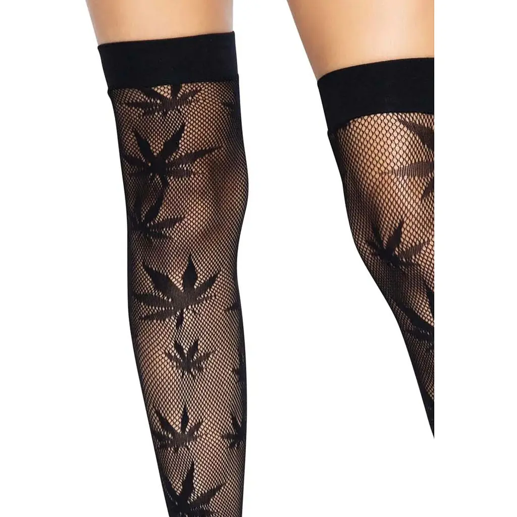 Панчохи Leg Avenue 420 Net thigh highs Black - фото 3