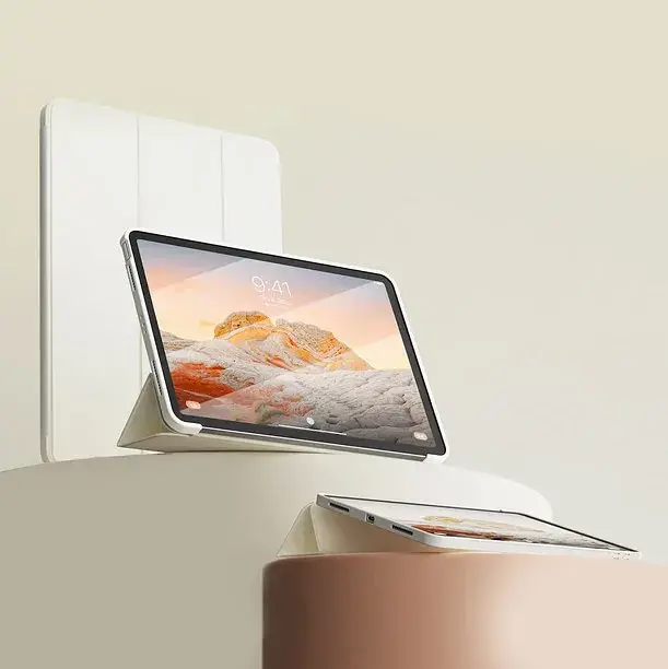 Чохол до планшета BeCover Tri Fold Soft TPU Silicone Apple iPad Pro 12.9 2020/2021/2022 Beige (711736) - фото 3