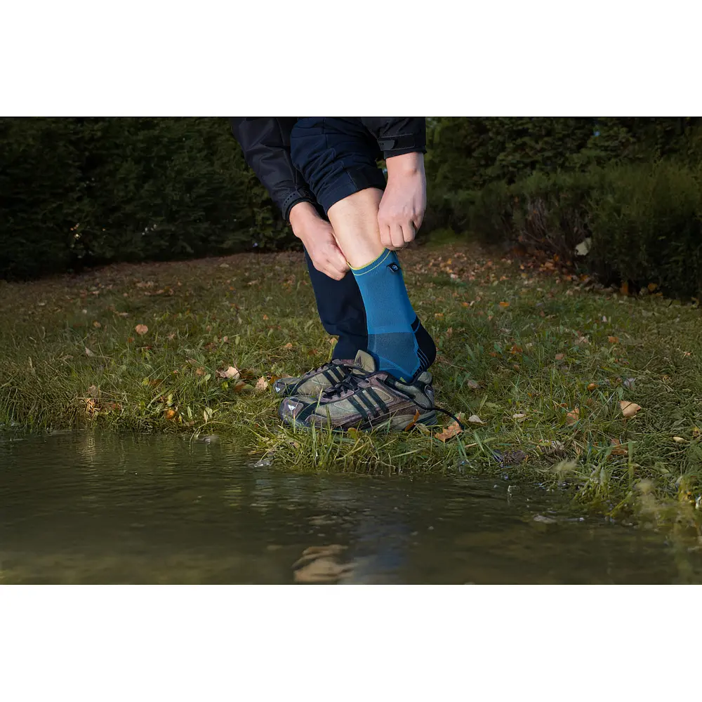 Шкарпетки DexShell Running Lite 2.0 Socks водонепроникні S 36-38 темно-блакитні - фото 4