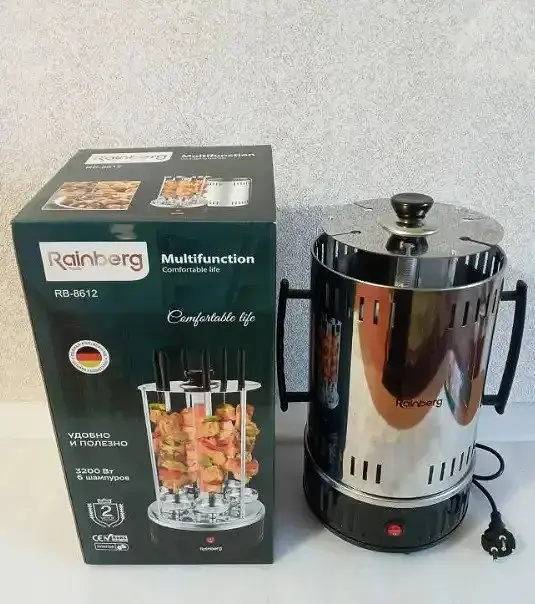 Електрошашличниця Domotec Bbq шашличниця Domotec MS-7781 1000W - фото 6