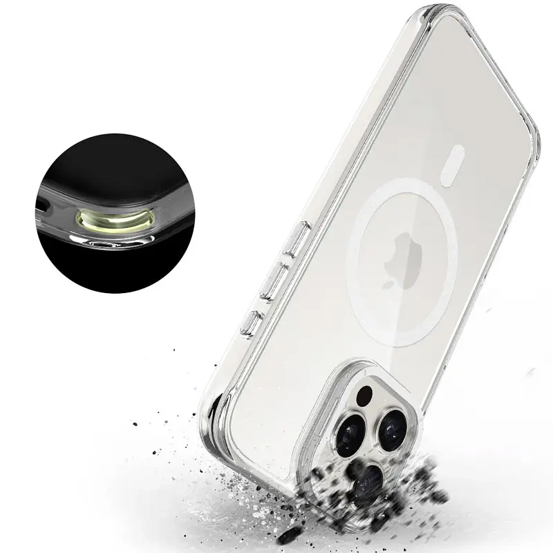 Чохол TPU Space Case Apex with MagSafe для Apple iPhone 16 Pro Max (6.9") Silver - фото 6