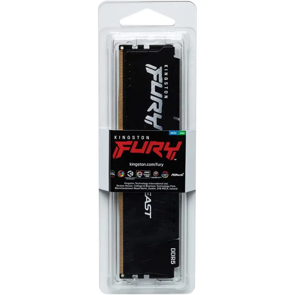 Модуль пам'яті для комп'ютера DDR5 32GB 5600 MHz Beast Black EXPO Kingston Fury (ex.HyperX) (KF556C36BBE-32) - фото 5