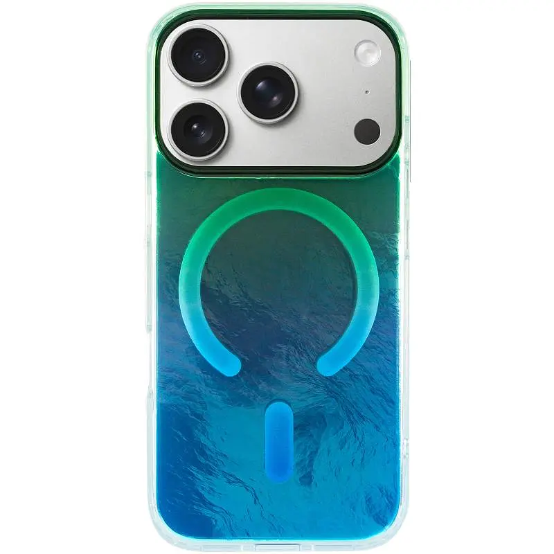 Чохол TPU Shiny Mountain (MagFit) для Apple iPhone 17 Pro Max (6.9) Green / Blue - фото 2