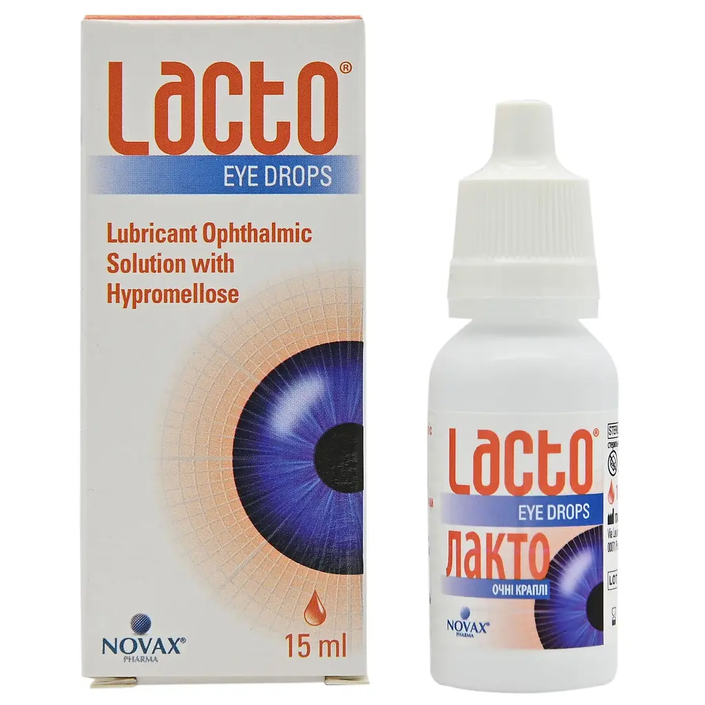 Капли глазные Лакто офтальмологический смазочный раствор с гипромеллезом флакон 15 мл - фото 2
