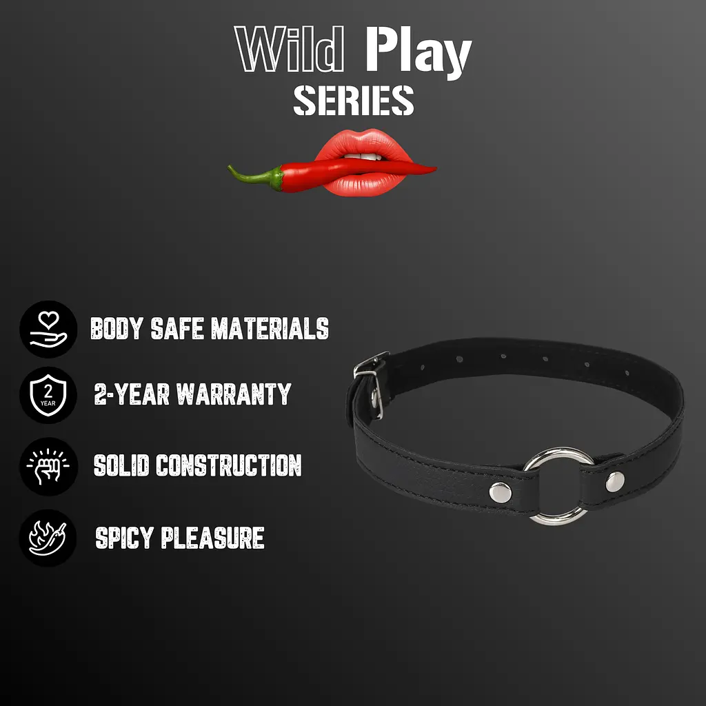 Нашийник Erospace Wild Play Choker With Ring C17 чорний - фото 2