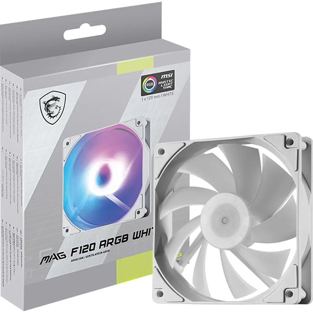 Корпусний вентилятор MSI MAG F120 ARGB White (MAG F120 ARGB WHITE-1W) [158270] - фото 7