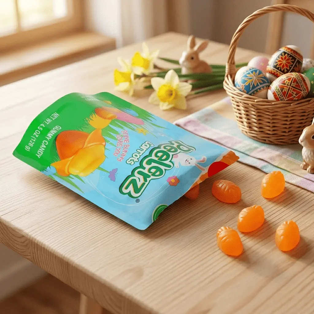 Желейні цукерки Amos Peelerz Gummy Carrots Easter Pouch 65г - фото 3