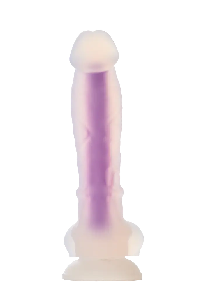 Неоновый фаллоимитатор DreamToys Radiant 19 см синий - фото 5