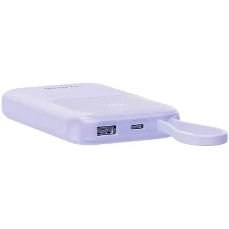 Батарея універсальна Canyon 10000mAh OnPower 101 PD/22.5W built-in cable Purple (CNS-CPB101PU) - фото 5