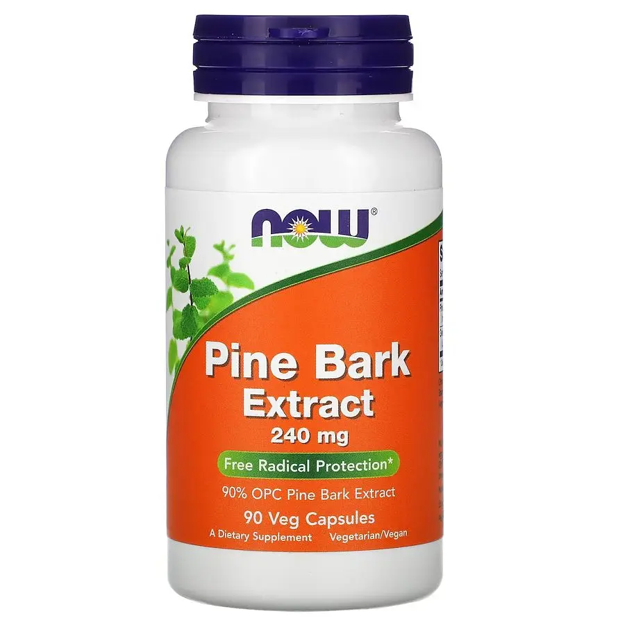 Натуральна добавка Pine Bark Extract 240 mg, 90 вегакапсул NOW fit0015560