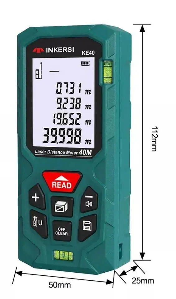 Лазерний далекомір INKERSI KE50 50 м, лазерна рулетка - фото 6