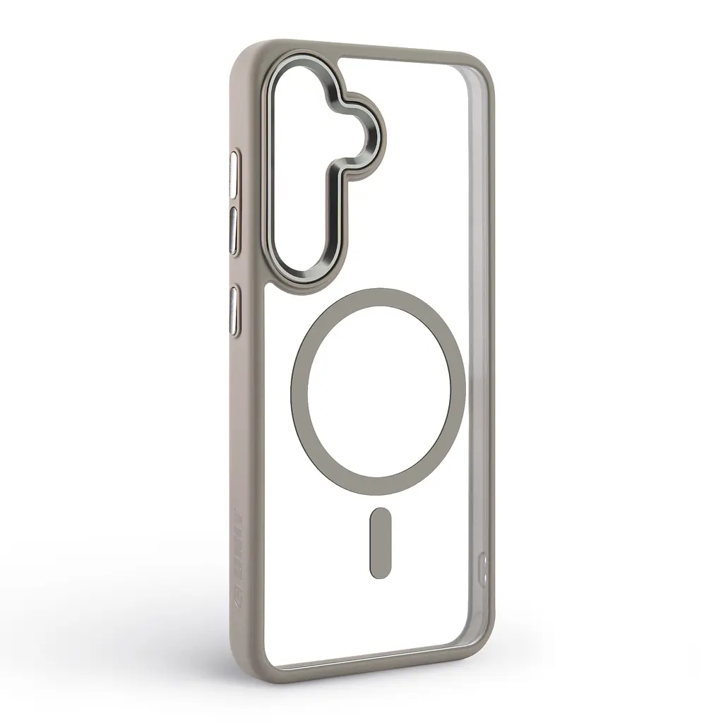 Чехол для Samsung Galaxy S25 Plus 5G, Unit MagSafe, серый, прозрачный, магсейф, противоударный, магнитный, панель-накладка с поддержкой MagSafe, с поддержкой беспроводной зарядки, TPU+PC, защита всего корпуса, ударостойкий, ArmorStandart (ARM83091) - фото 2