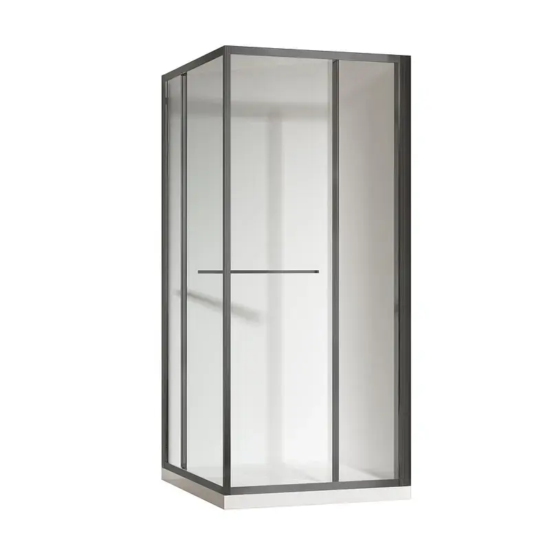 Душова кабіна без піддону Koer Sr SC09-90x90x200-L-TR-07 прозоре скло Easy Clean 6мм Графіт KR5685, Графит, прозорий, графіт
