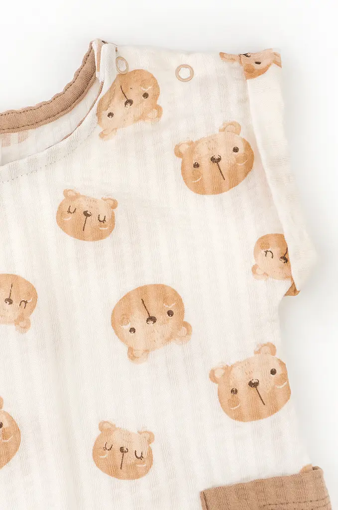 Пісочник для хлопчика Bears з кишенями з тканини інтерлок жатка - фото 2
