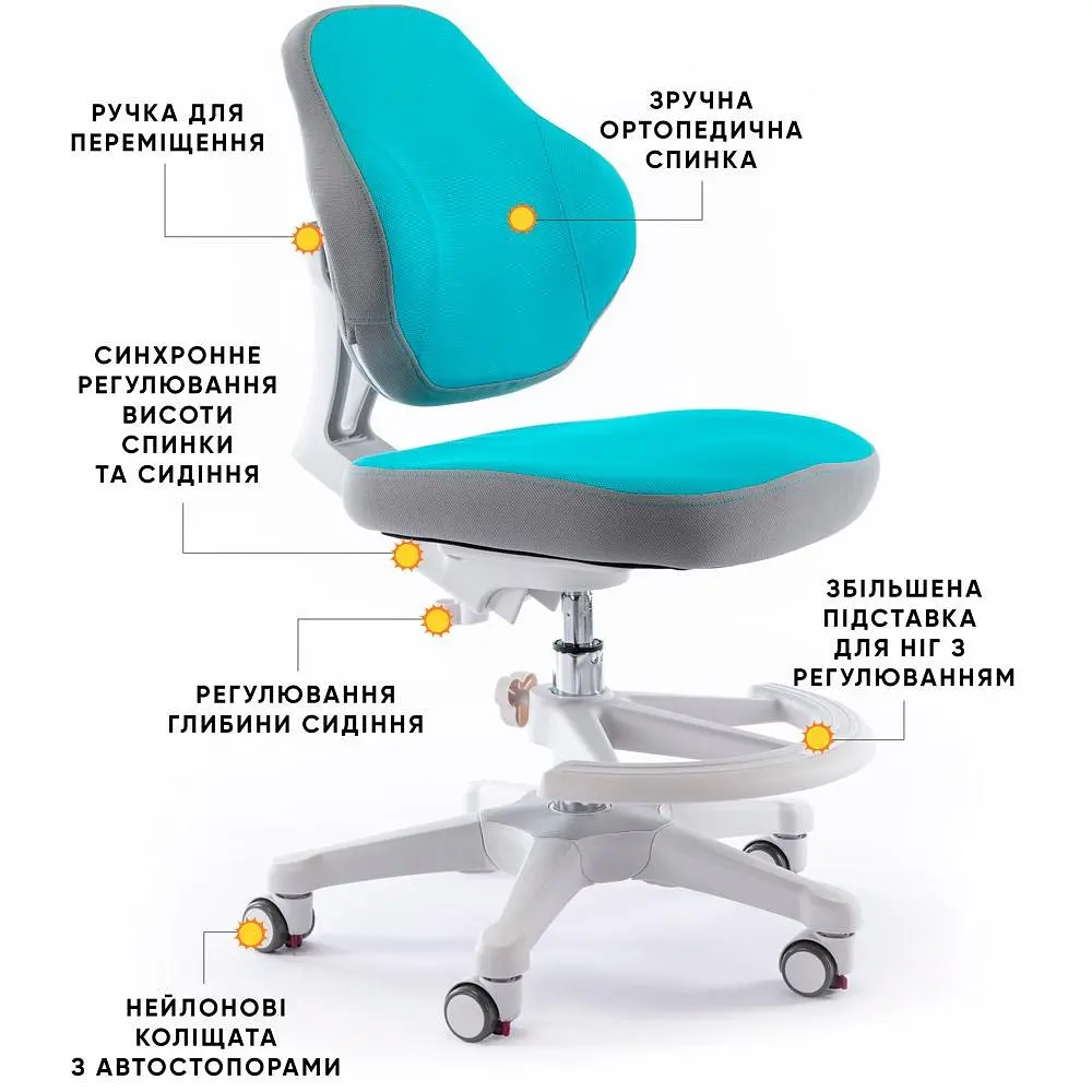 Детское кресло Evo-kids Mio Classic Blue (Y-405 KBL) - фото 3