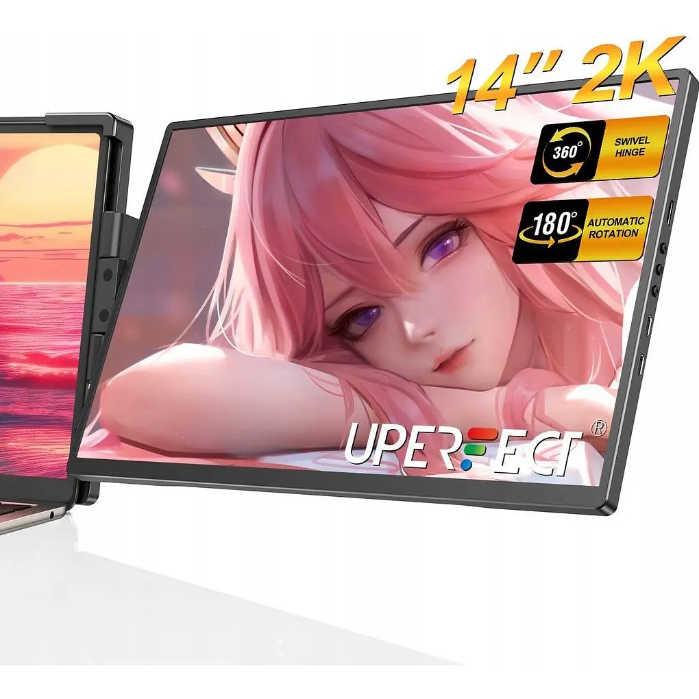 Портативний монітор UPERFECT 14` 2K Triple with 360° [116434] - фото 2
