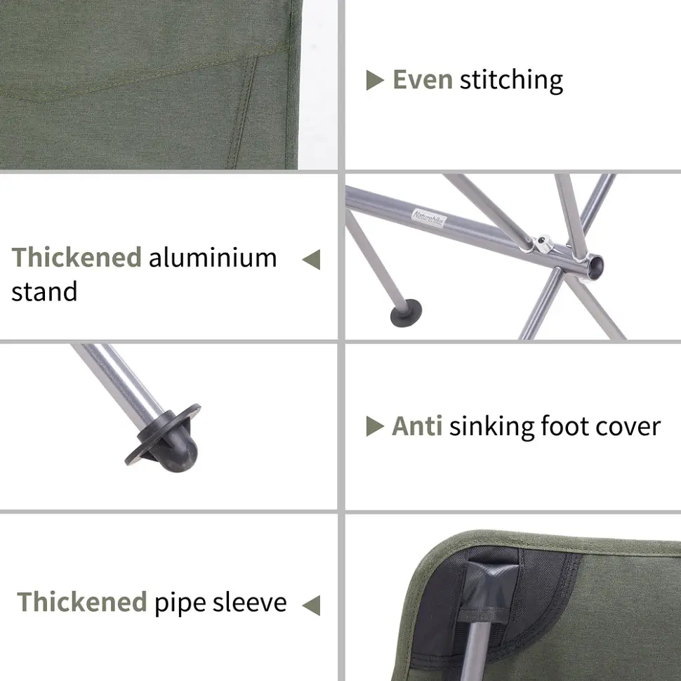 Кресло складное Naturehike CNK2300JU0003 зеленое - фото 8