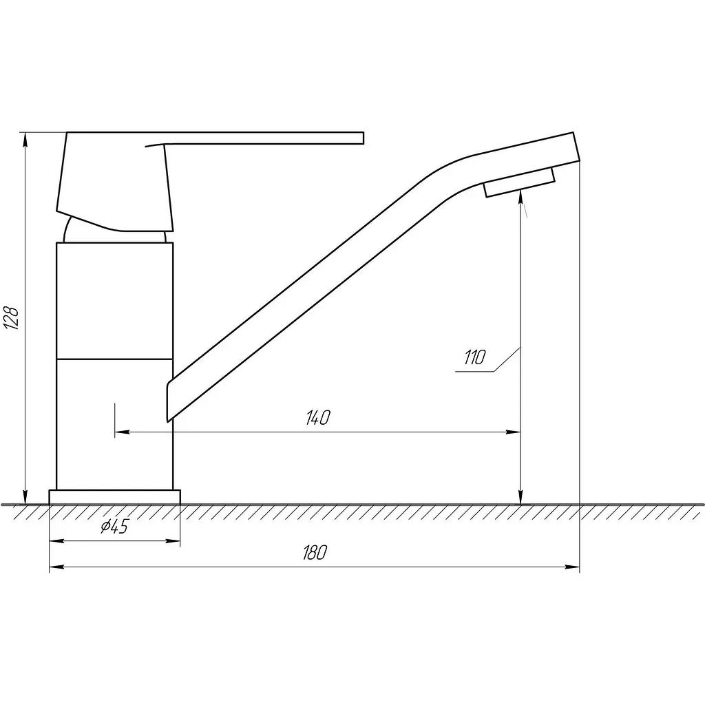 Змішувач для умивальника Globus Lux Laguna GLA-0203MQ-10-BB Чорний матовий - фото 5