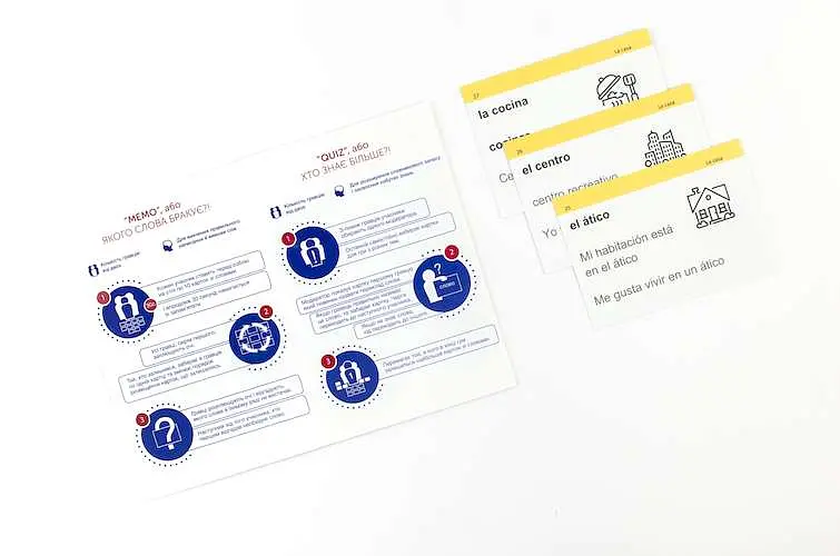 Настольная игра English Student Карточки для изучения разговорного испанского языка English Student (укр.) (41313384) - фото 5