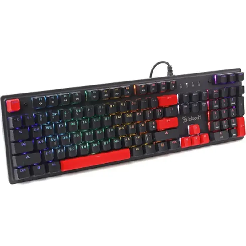 Клавіатура A4Tech Bloody S525N RGB BLMS Red Switch USB Fire Black (4711421002066) - фото 3