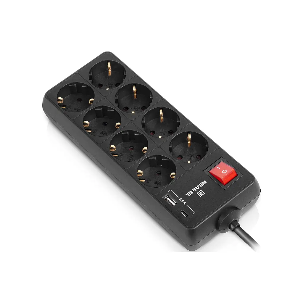 Мережевий фільтр живлення REAL-EL RS-PROTECT 805 3m, black (EL122300043) - фото 9