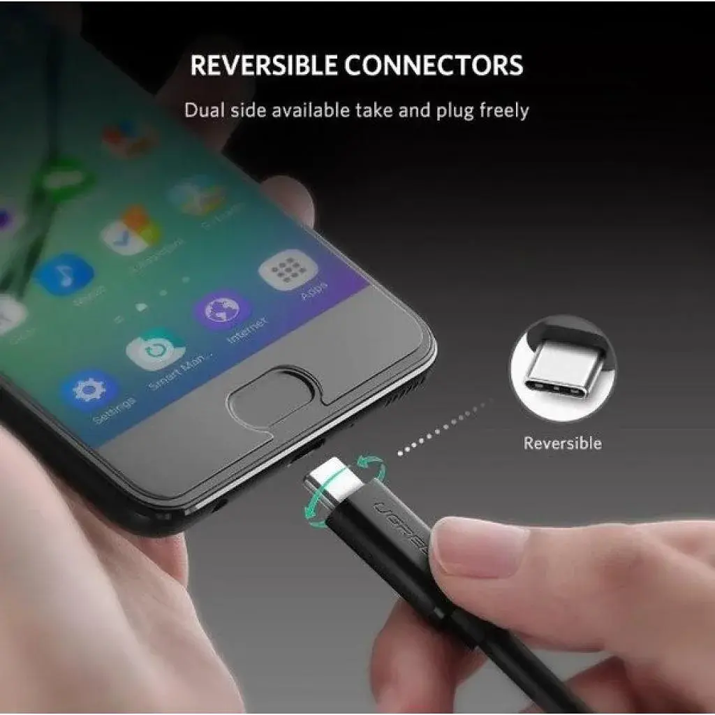 Дата кабель USB-C to USB-C 2.0m US286 3A Black Ugreen (10306) - фото 6