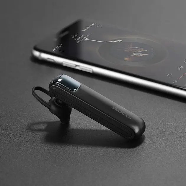 Bluetooth-гарнітура Hoco E37 Gratified Bluetooth Headset (Black) [70775] - фото 4
