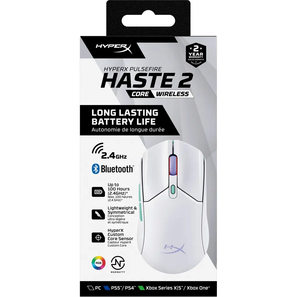 Мышка HyperX Pulsefire Haste 2 Core Wireless White (8R2E7AA) - фото 11