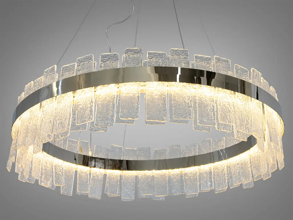 Подвесной светильник LED Diasha 817/800CH 190Вт, хром, регулируемая высота 80 см, для гостиной, коридора - фото 2